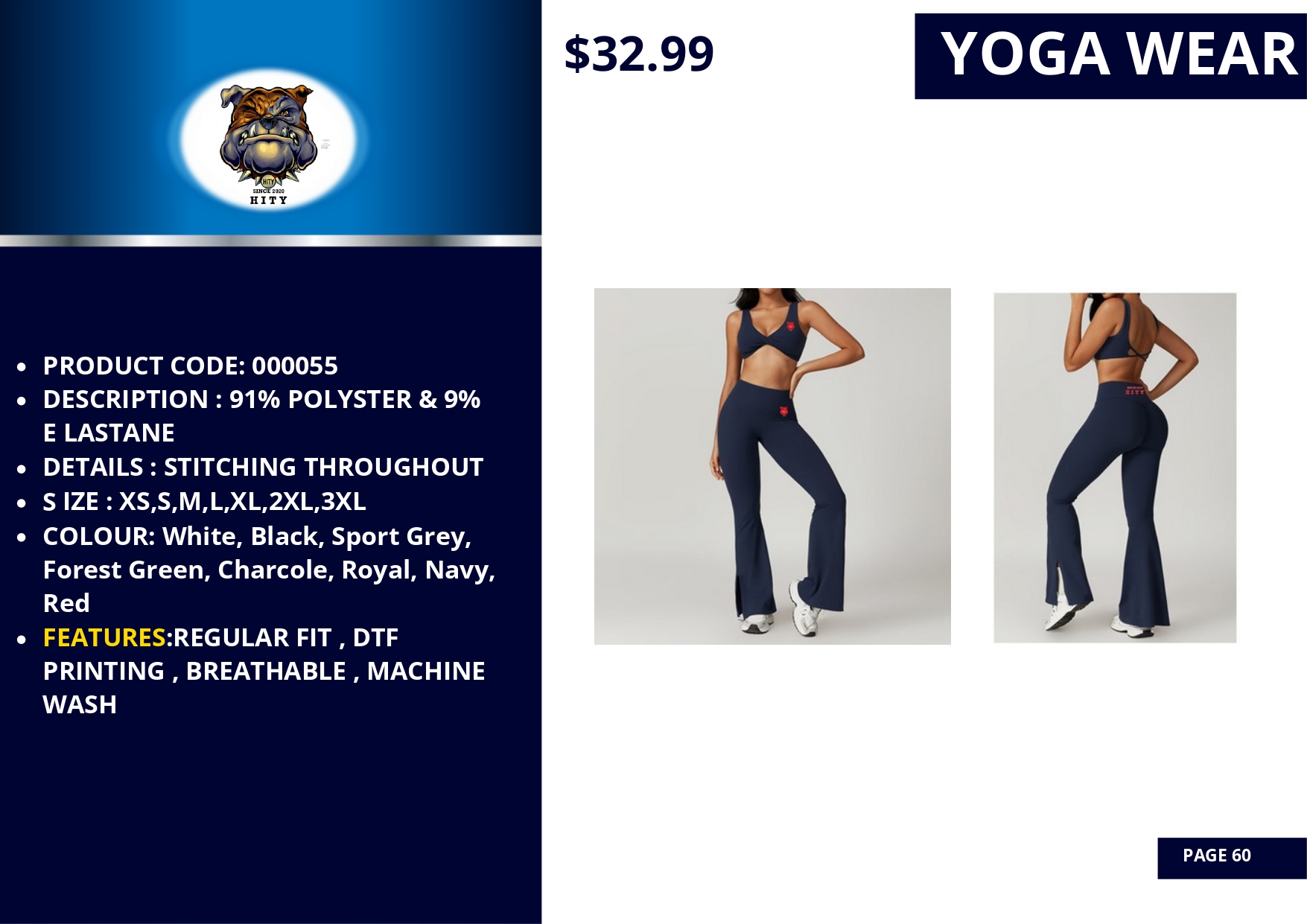 Comfortable high-waisted yoga pants with a stretchy fit and side slit detail.