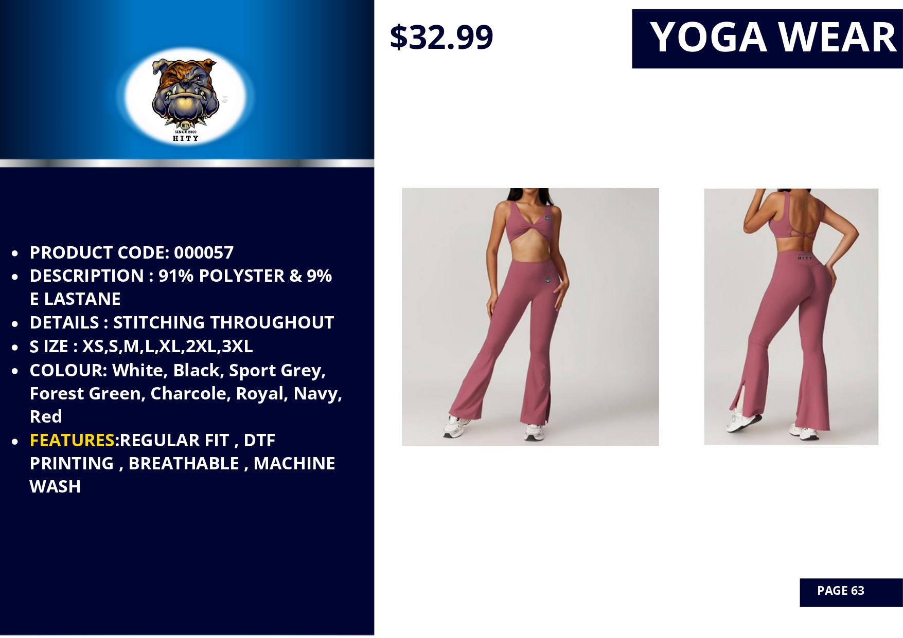 Comfortable yoga pants for women with stretchy fabric and multiple colors.