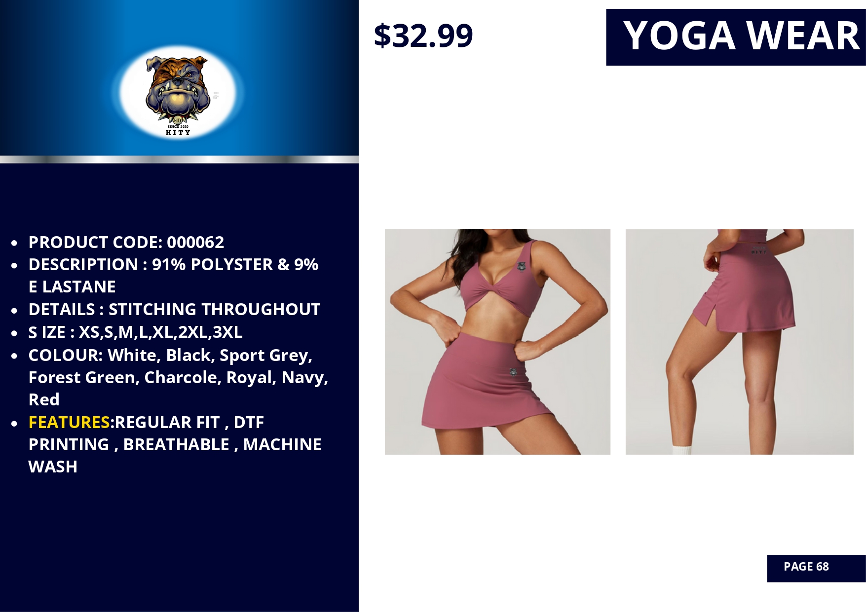 Woman in pink sportswear posing for yoga apparel advertisement.