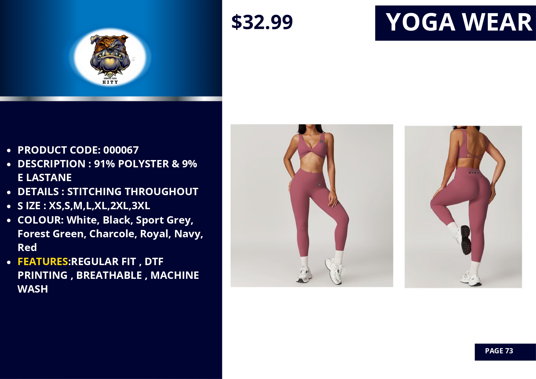 Pink yoga outfit with breathable, stretchy fabric and ribbed design.